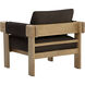 Carmichael Nubuck Cocoa Leather Lounge Chair